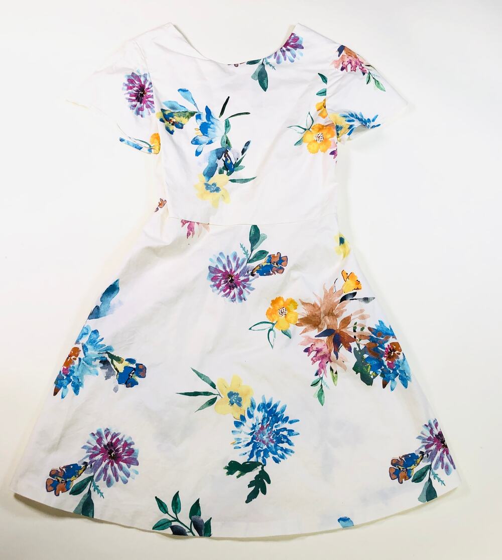ZARA GIRLS FLORAL OPEN BACK DRESS SIZE 11/12